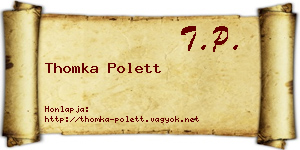 Thomka Polett névjegykártya